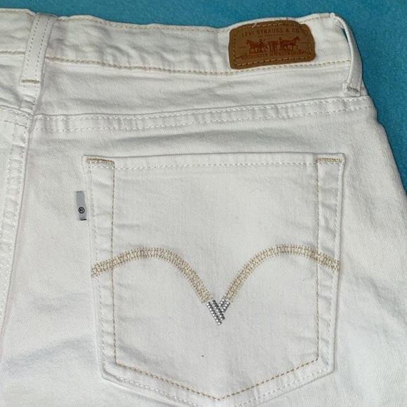 LEVI’S 512 bootcut perfectly slimming high rise wide leg white NEW size 16M - Picture 5 of 16